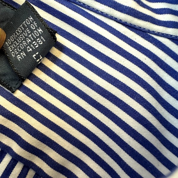 VTG Ralph Lauren Custom Fit Button Down Shirt Mens XL Striped Long Sleeve Pony - Picture 5 of 6
